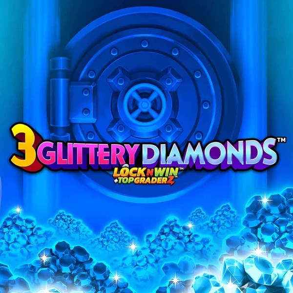 3 Glittery Diamonds slot icon by PearFiction Studios, available at Goldenbet Casino
