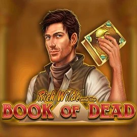 Book of Dead online game logo by Play'n GO on goldenbetcasino.eu.com