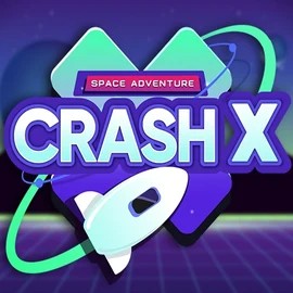 Crash X slot logo by Turbo Games at Goldenbet Casino