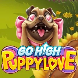 Go High Puppy Love by RubyPlay, showcased at goldenbetcasino.eu.com – game logo