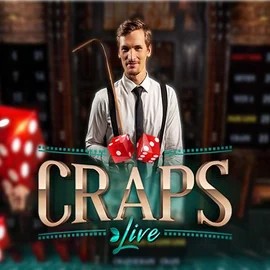Live Craps slot logo by Evolution at Goldenbet Casino