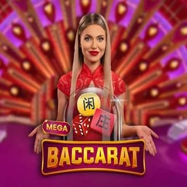 Mega Baccarat slot visual from Pragmatic Play available on goldenbetcasino.eu.com
