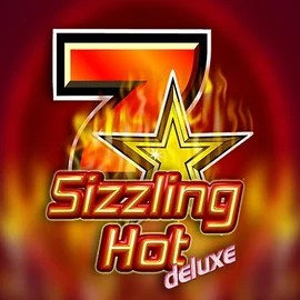 Sizzling Hot Deluxe by Novomatic, showcased at goldenbetcasino.eu.com – game logo