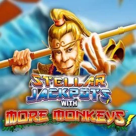 Stellar Jackpots with More Monkeys by Lightning Box Game, showcased at goldenbetcasino.eu.com – game logo